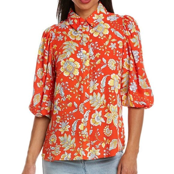 Nanette Nanette Lepore Crepe Chiffon Blouse / NWT/ XS - Picture 1 of 10